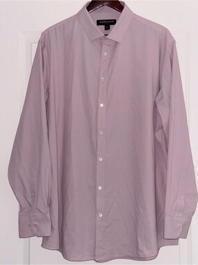 Mizzen+Main Leeward Classic Dress Shirt Mens XXL DustyPink Performance Button Up